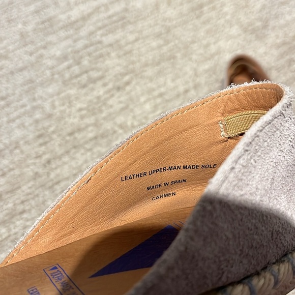 Verbenas Espadrilles Carmen Suede Made in Spain Neutral Gray Women’s EU 38 - Picture 10 of 12